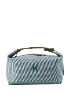 Hermès Pre-Owned 2020-2025 Large Wool Bride A Brac H Natte Case vanity bag - Blue