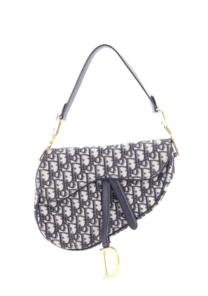 Christian Dior Pre-Owned Saddle Handbag Oblique Canvas Medium shoulder bag - Blue