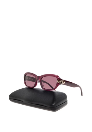 Balenciaga Eyewear logo oval-frame sunglasses - Purple