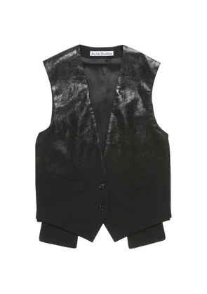 Acne Studios button V-neck waistcoat - Black