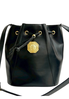 Saint Laurent Pre-Owned 20th Century Leather Medallion bucket bag - Black