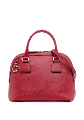 Gucci Pre-Owned 2016-2026 Small Dollar Calfskin GG Charm Dome satchel - Red