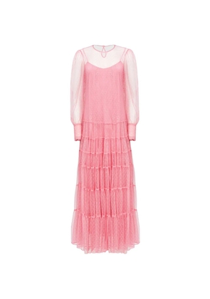 TWINSET tiered polka dot dress - Pink