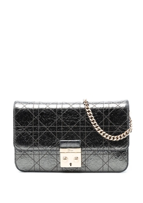 Christian Dior Pre-Owned 2016 Metallic Crinkled Calfskin Cannage Miss Dior Promenade crossbody bag - Silver