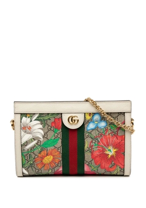 Gucci Pre-Owned 2016-2025 Small GG Supreme Flora Ophidia Chain crossbody bag - Brown