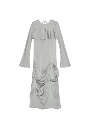 GANNI ruffled midi dress - Grey