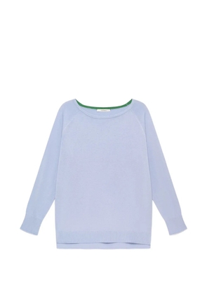 MALIPARMI contrasting trim sweater - Blue