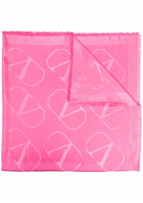 Valentino Garavani VLogo Signature jacquard shawl - Pink