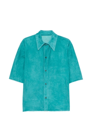 Salvatore Santoro button-up short-sleeve overshirt - Blue