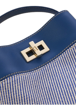 Furla Amelia striped leather bucket bag - Blue