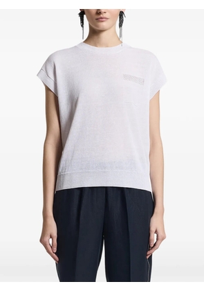 Peserico pocket knitted t-shirt - White