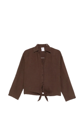 LOIS JEANS Pia tie-front shirt - Brown