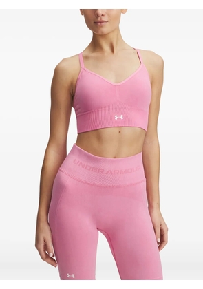 Under Armour Vanish seamless V-neck sports bra - Pink