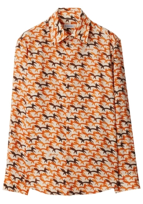 Burberry fox-print wool shirt - Orange
