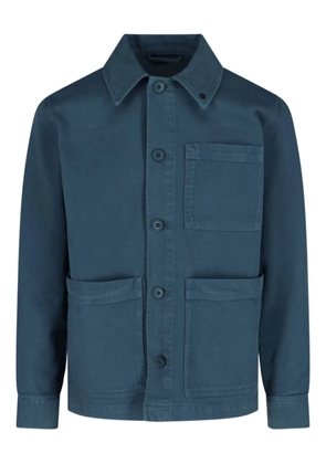 Closed patch pocket shirt jacket - Blue
