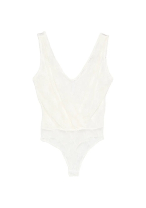 IMPERIAL lace V-neck top - Neutrals