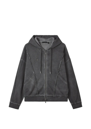 FIVE CM frayed zip hoodie - Grey