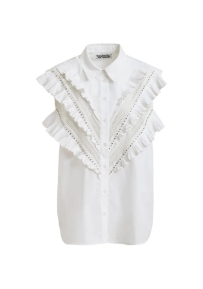 Essentiel Antwerp ruffled lace shirt - White