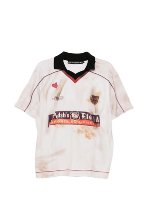 Andersson Bell graphic-print cutaway t-shirt - Neutrals