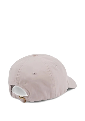Maison hideout flower leather cap - Neutrals