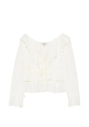 Dorothee Schumacher Playful Volumes ruffled tie blouse - White