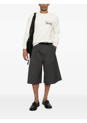 Aries Temple cotton sweatshirt - Neutrals