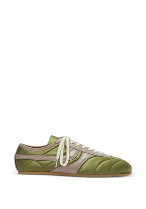 DRIES VAN NOTEN quilted satin sneakers - Green