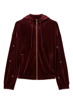 TWINSET chenille hoodie - Red