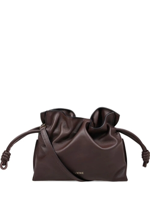 LOEWE mini Flamenco leather clutch bag - Brown