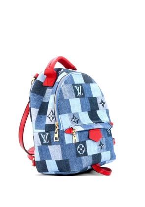 Louis Vuitton Pre-Owned Palm Springs Damier and Monogram Patchwork Denim Mini backpack - Blue