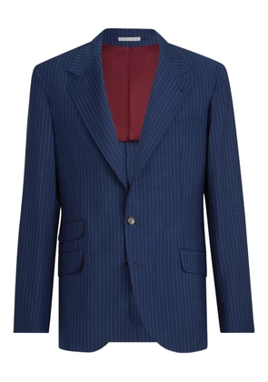 Brunello Cucinelli pinstripe blazer - Blue