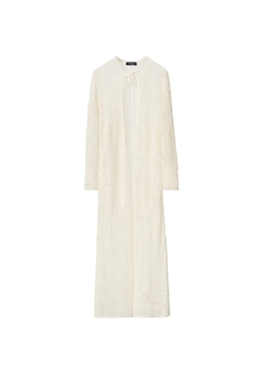 Fabiana Filippi long-sleeve tie-neck cardi-coat - Neutrals