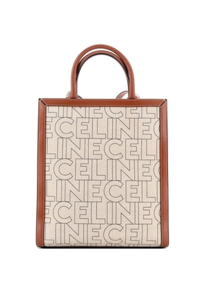 Celine Pre-Owned Vertical Cabas Printed Canvas and Leather Small tote bag - Brown