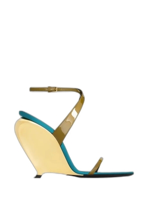 Saint Laurent Tallulah leather sandals - Green