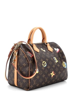Louis Vuitton Pre-Owned Speedy Bandouliere Bag Limited Edition Love Lock Monogram Canvas 30 satchel - Brown