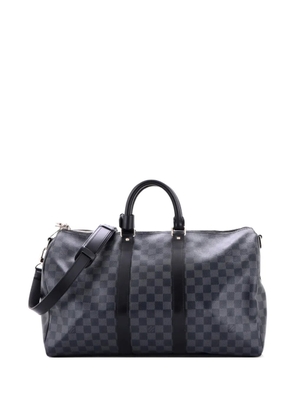 Louis Vuitton Pre-Owned Keepall Bandouliere Bag Damier Graphite 45 travel bag - Black