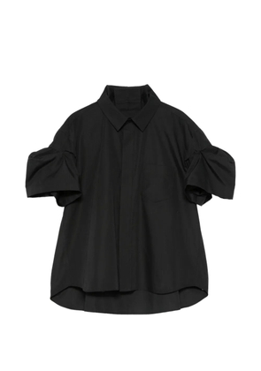 sacai gathered shirt - Black