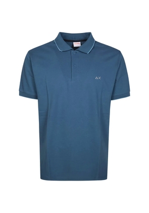 Sun68 contrasting-trims polo shirt - Blue