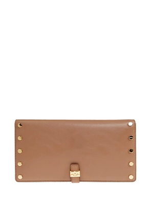 GANNI studs-embellishment flap wallet - Neutrals