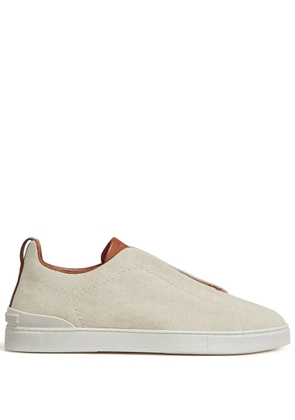 Zegna Triple Stitch canvas sneakers - Neutrals