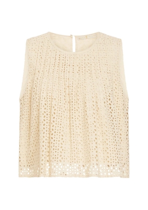 Marie Oliver Eletta eyelet top - Neutrals