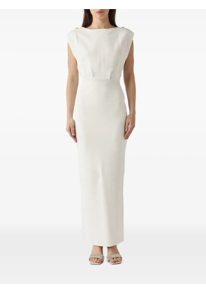 Elisabetta Franchi crew-neck maxi dress - White
