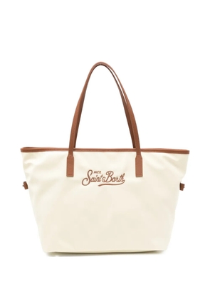 MC2 Saint Barth City embroidered-logo tote bag - Neutrals