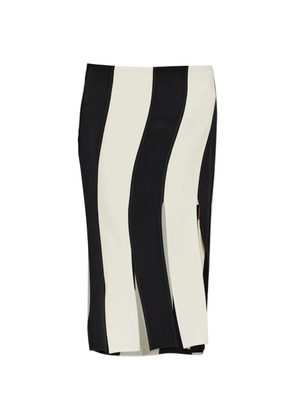 ENTIRE STUDIOS striped midi skirt - Black