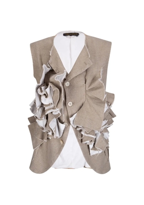Comme Des Garçons ruffled gilet - Neutrals