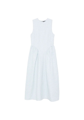 ROTATE BIRGER CHRISTENSEN jacquard crew-neck midi dress - Blue