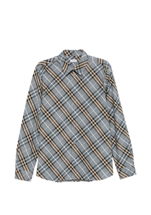 Burberry check button shirt - Grey