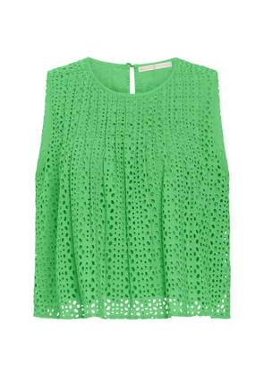 Marie Oliver Eletta eyelet top - Green
