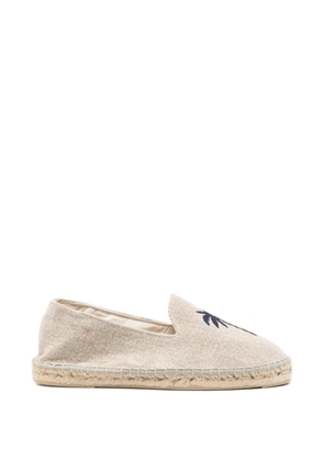 Manebi palm-detail flat espadrilles - Neutrals