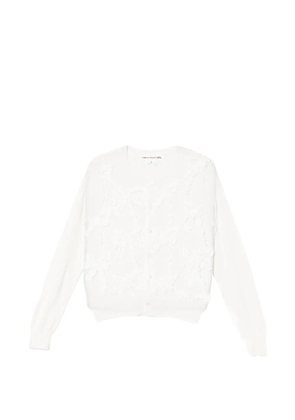 Comme Des Garçons Girl ribbon-design ruffle cardigan - Neutrals